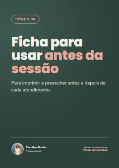 Capa do bônus: Ficha para Usar Antes da Sessão